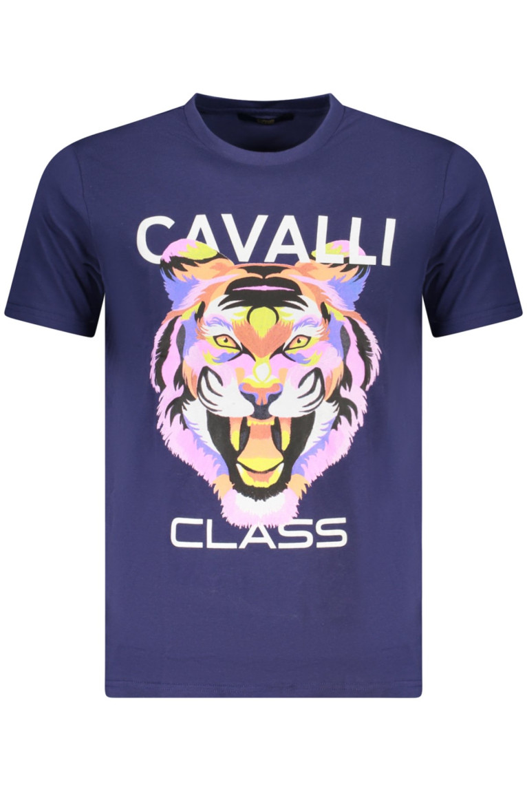 T-shirt manches courtes bleu Cavalli Class