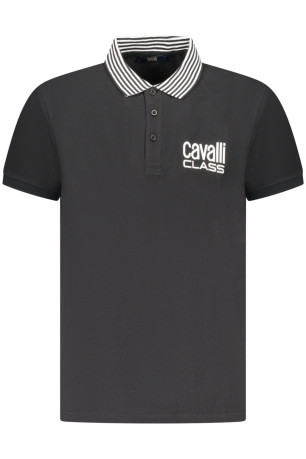Polo manches courtes noir Cavalli Class