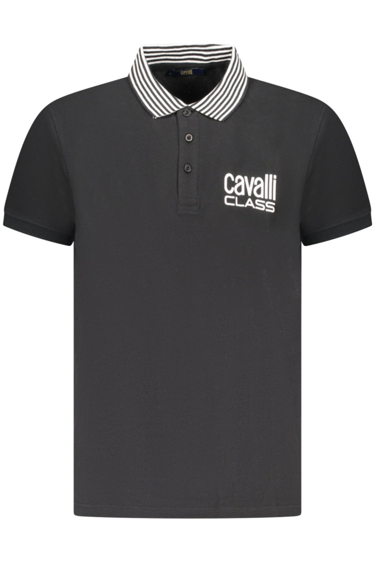 Polo manches courtes noir Cavalli Class