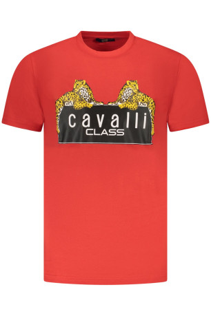 T-shirt manches courtes rouge Cavalli Class