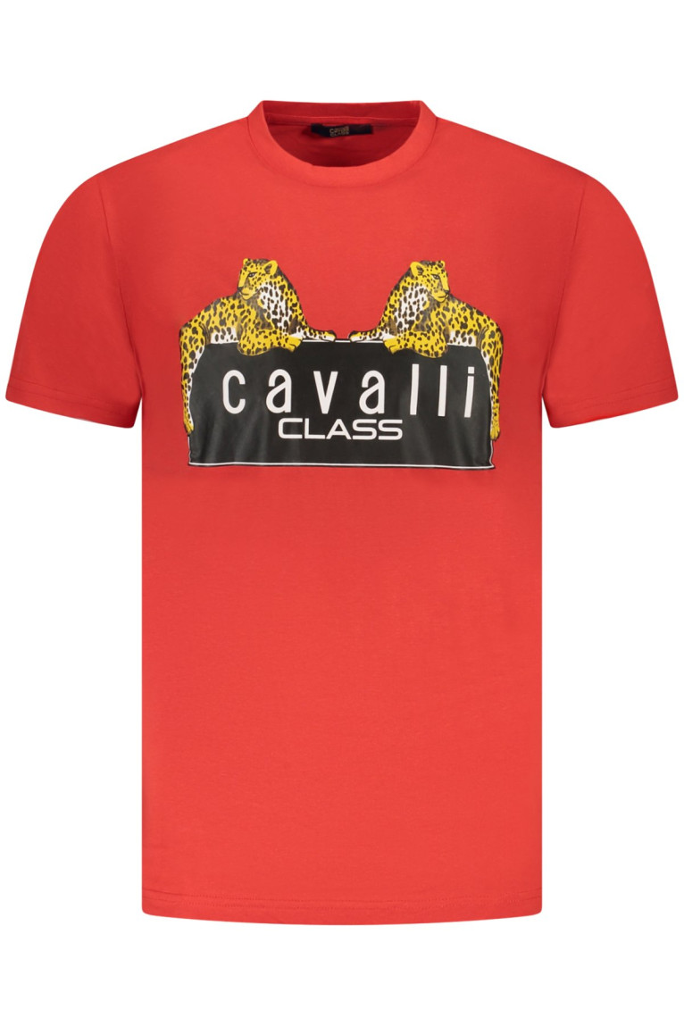 T-shirt manches courtes rouge Cavalli Class