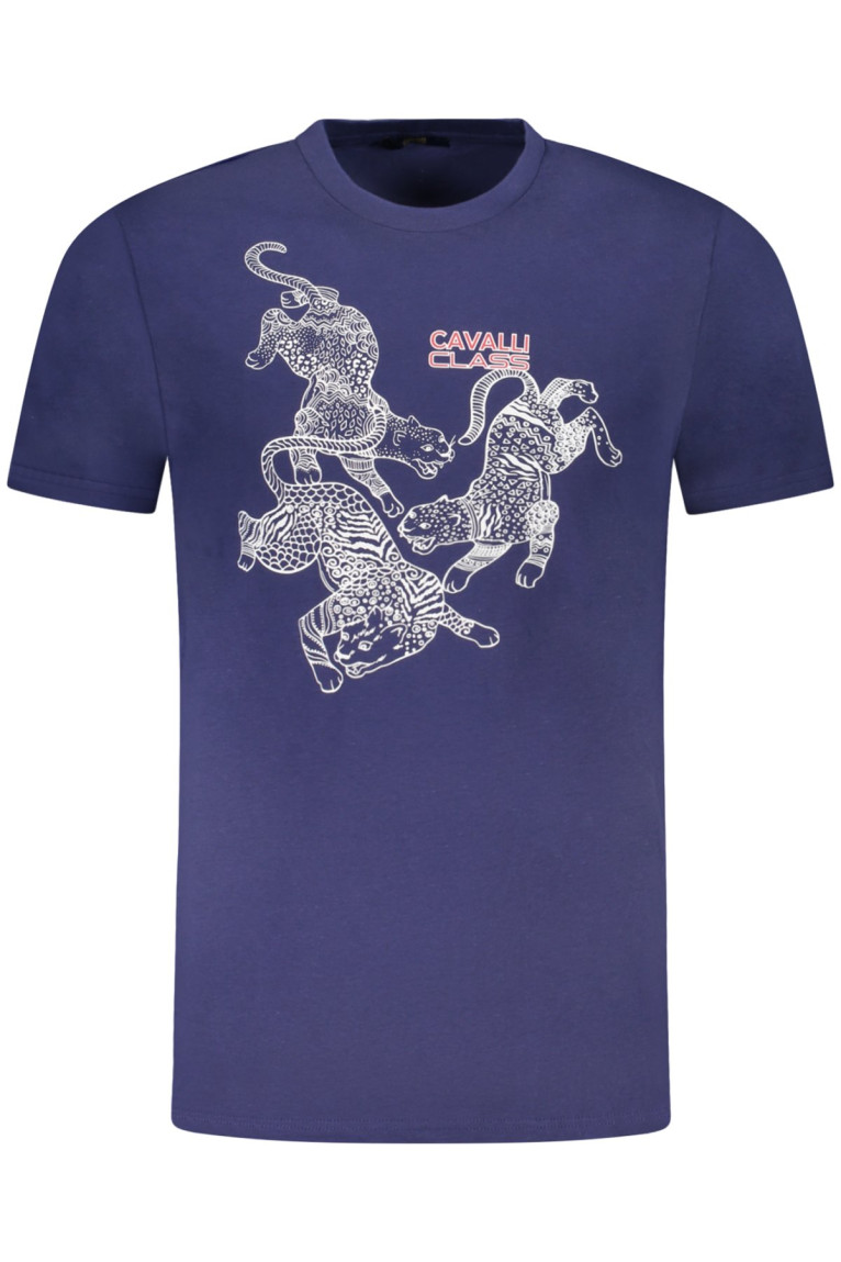 T-shirt manches courtes bleu Cavalli Class