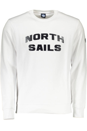 Sweat zippé manches longues blanc