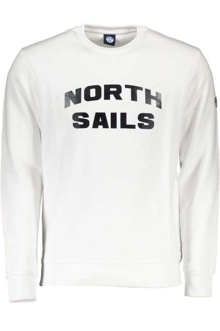Sweat zippé manches longues blanc