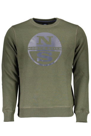 Sweat zippé manches longues Vert