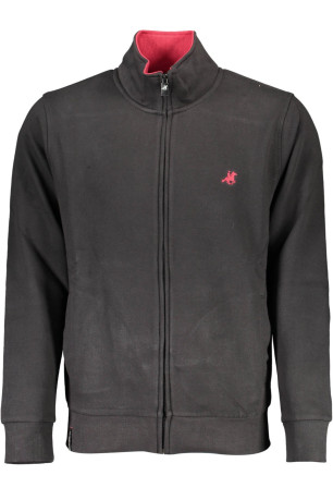 SWEAT-SHIRT NOIR À FERMETURE ÉCLAIR POUR HOMME US GRAND POLO U.s. grand polo