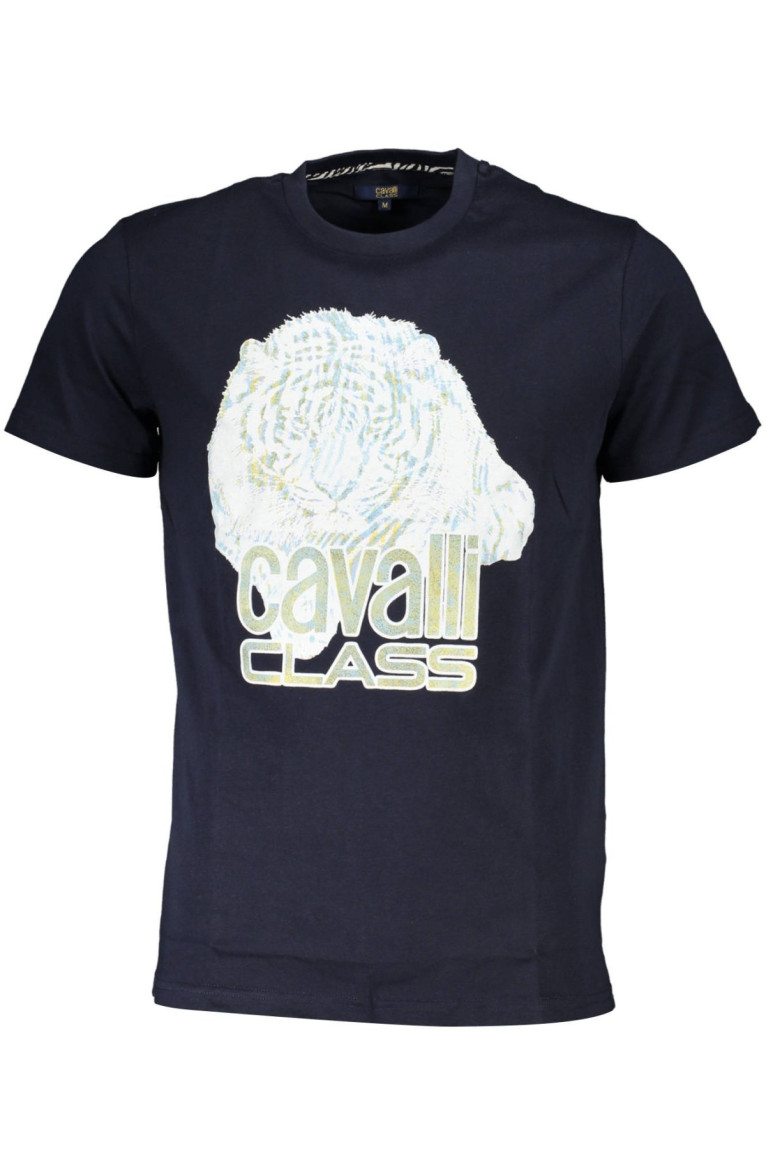 T-shirt manches courtes bleu Cavalli Class