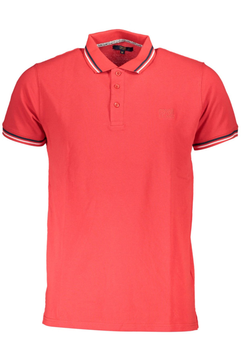 Polo manches courtes rouge Cavalli Class