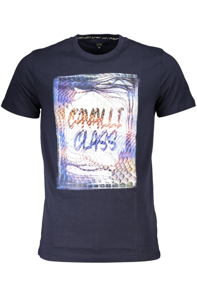 T-shirt manches courtes bleu Cavalli Class