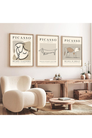 3 tableaux décoratif en MDF encadré Wall addiction