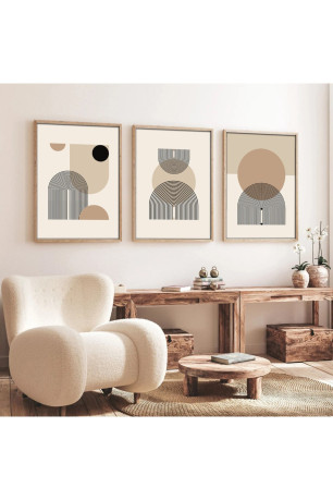 3 tableaux décoratif en MDF encadré Wall addiction