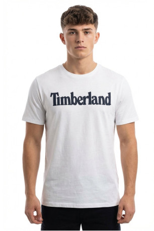 T-shirt à manches courtes en coton blanc Timberland