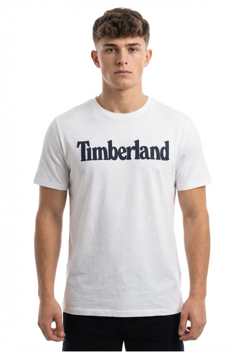 T-shirt à manches courtes en coton blanc Timberland