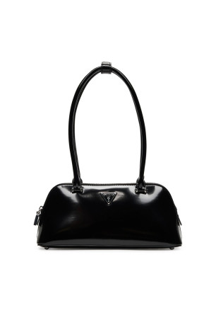 Sac baguette vernis porté épaule Guess jeans