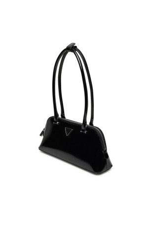Sac baguette vernis porté épaule Guess jeans
