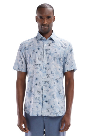 Chemise MC coton floral Eden park