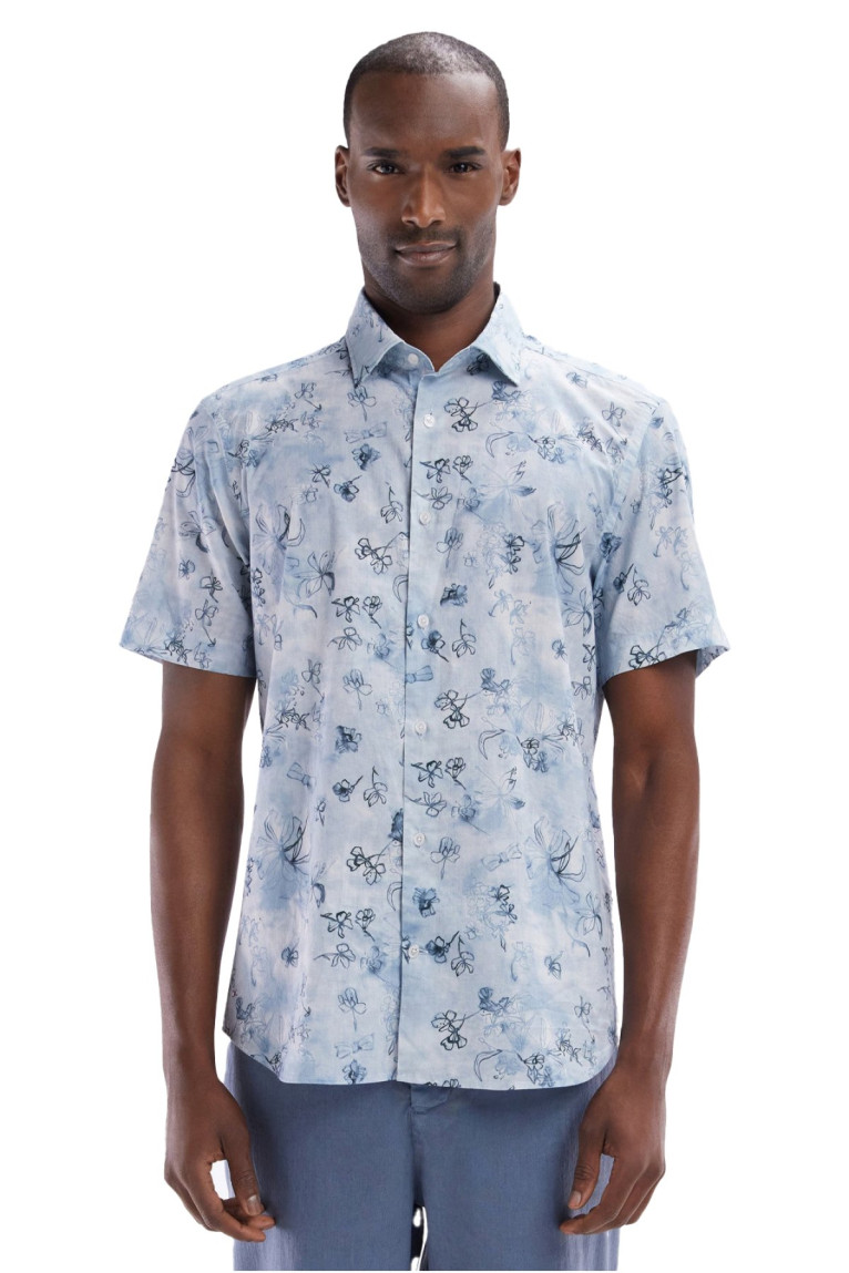 Chemise MC coton floral Eden park