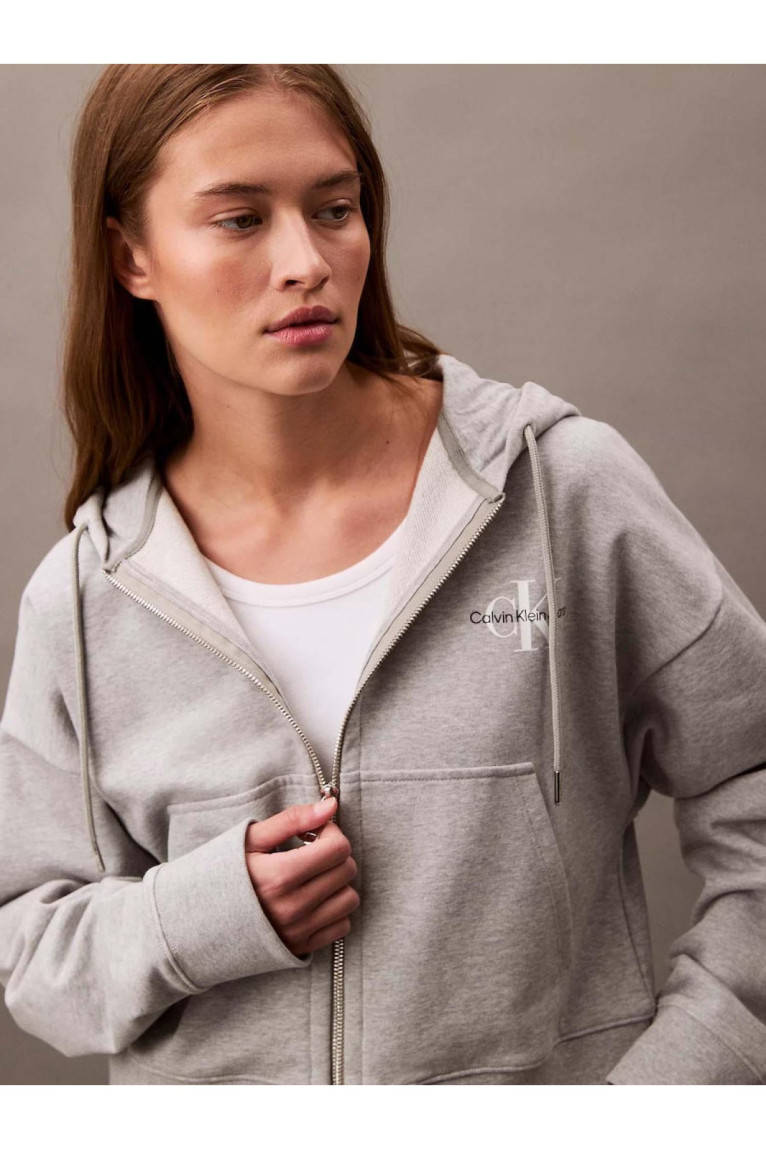 Sweatshirt ML logo coton Calvin klein