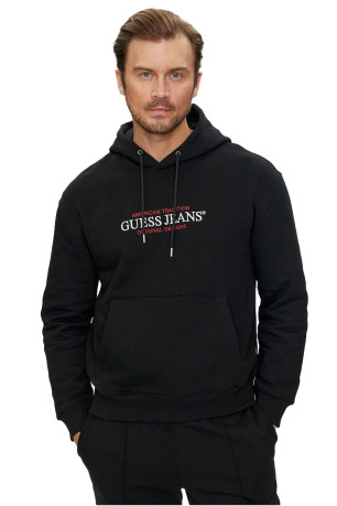 Sweat ML capuche coton Guess jeans