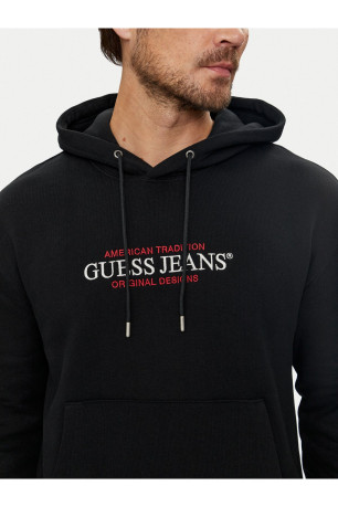 Sweat ML capuche coton Guess jeans