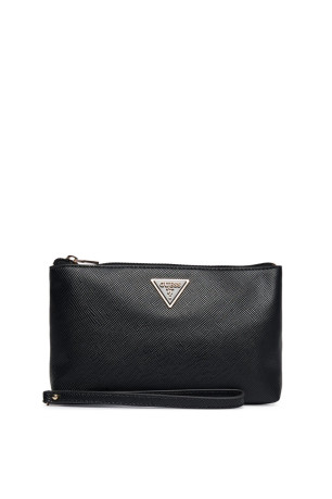 Pochette zippé cuir PU Guess jeans