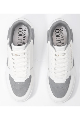 Sneakers plate cuir logo Versace Jeans