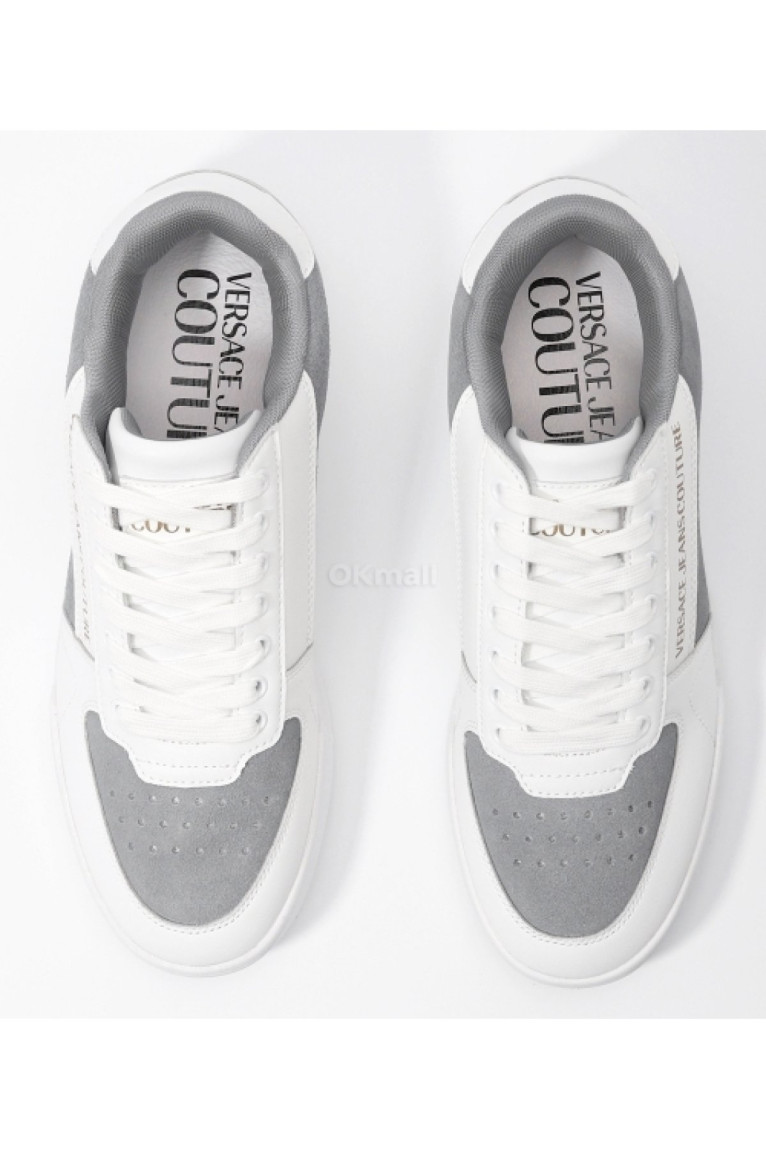 Sneakers plate cuir logo Versace Jeans
