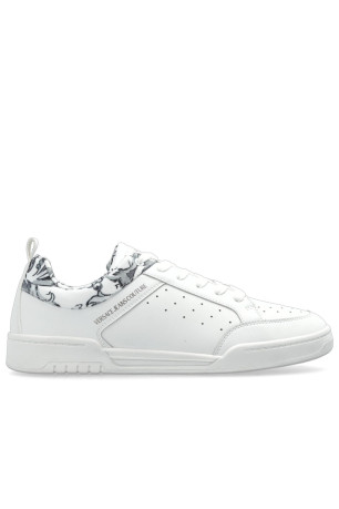 Sneakers plate cuir logo Versace Jeans