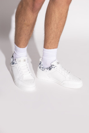 Sneakers plate cuir logo Versace Jeans