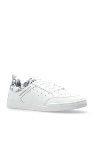 Sneakers plate cuir logo Versace Jeans