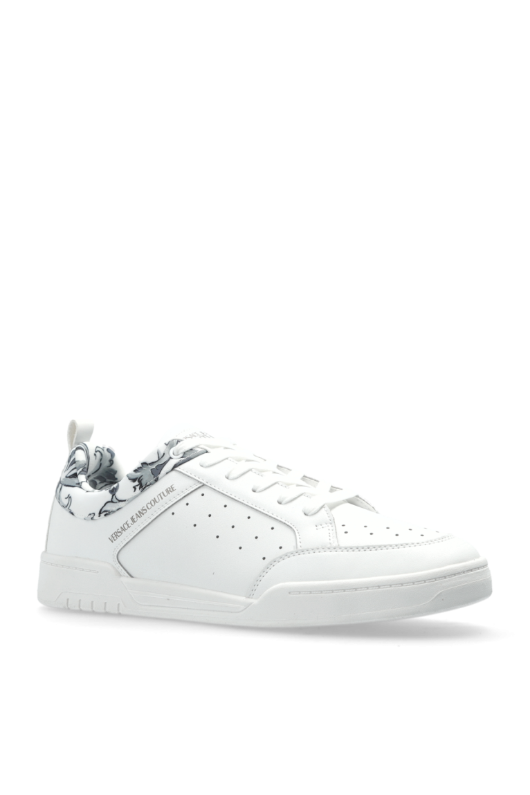 Sneakers plate cuir logo Versace Jeans