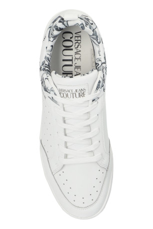 Sneakers plate cuir logo Versace Jeans