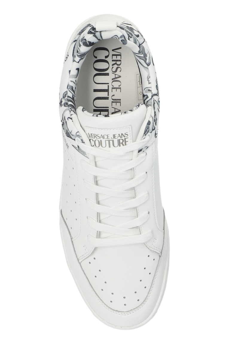 Sneakers plate cuir logo Versace Jeans