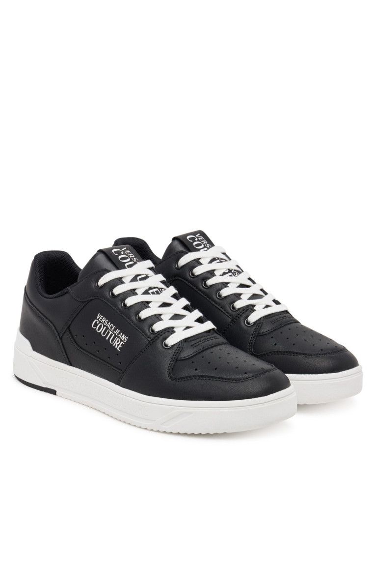Sneakers plate cuir logo Versace Jeans