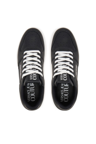 Sneakers plate cuir logo Versace Jeans