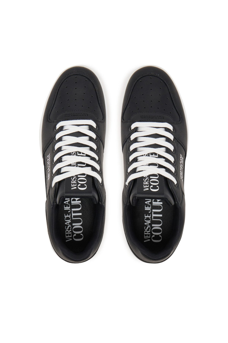 Sneakers plate cuir logo Versace Jeans