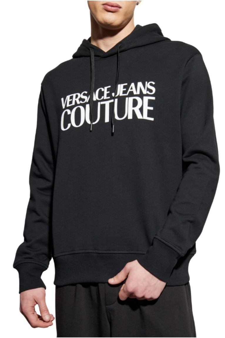 Sweat capuche ML coton logo mat Versace Jeans
