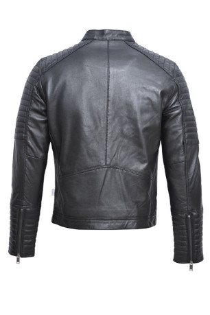 Veste en cuir - LEE COOPER - Bobby - Black Lee cooper