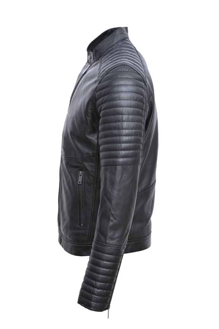 Veste en cuir - LEE COOPER - Bobby - Black Lee cooper
