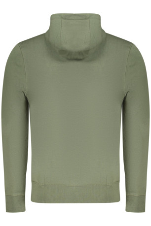 Sweat zippé à capuche manches longues vert