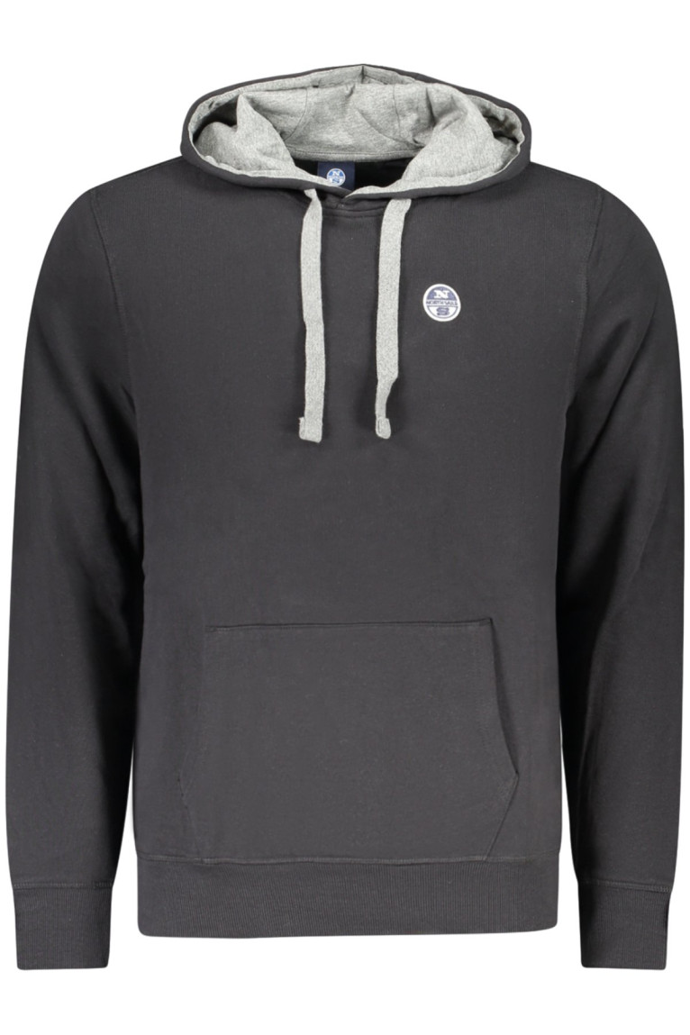 Sweat zippé manches longues noir
