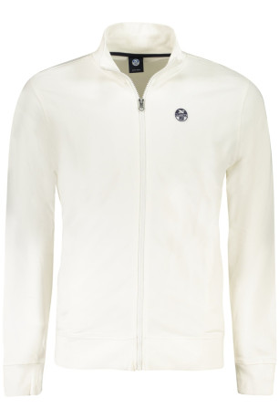 Sweat zippé manches longues blanc