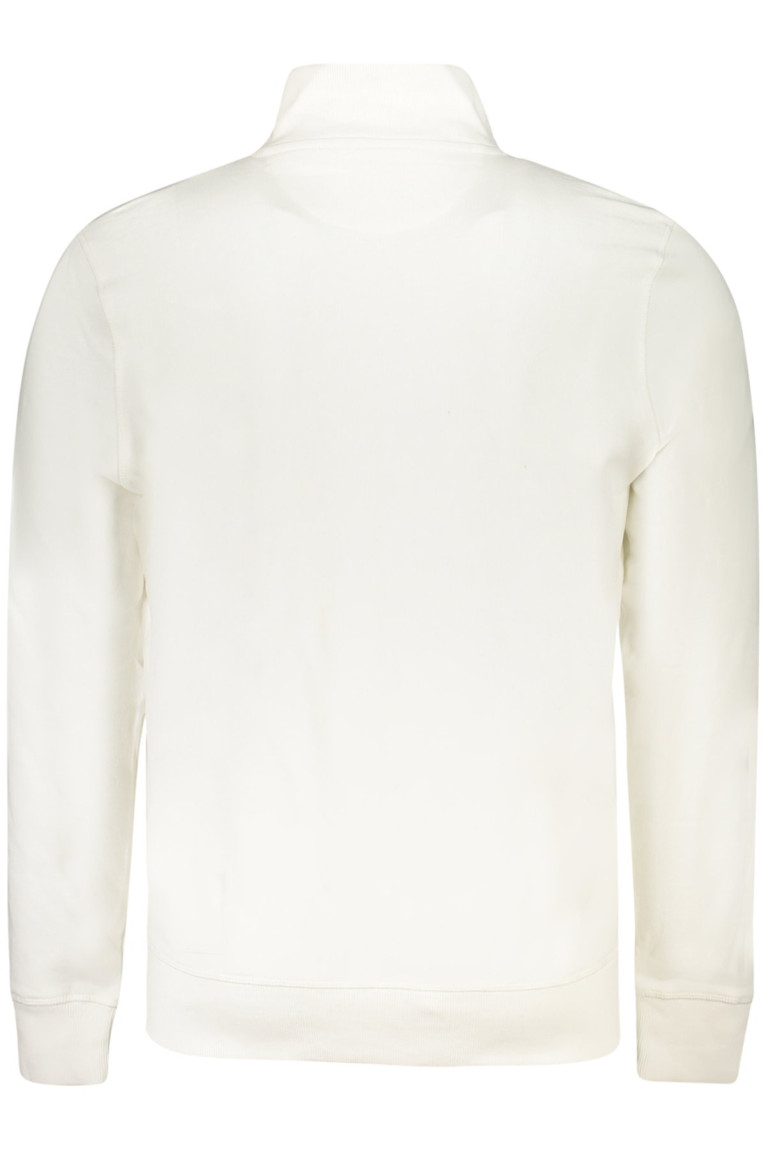Sweat zippé manches longues blanc