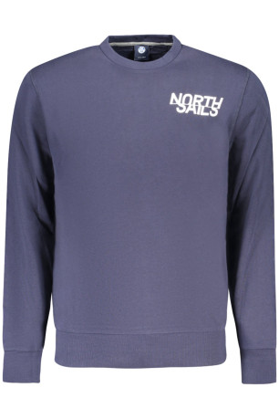 Sweat zippé manches longues bleu