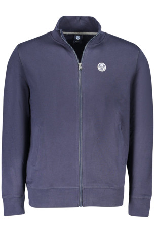 Sweat zippé manches longues bleu