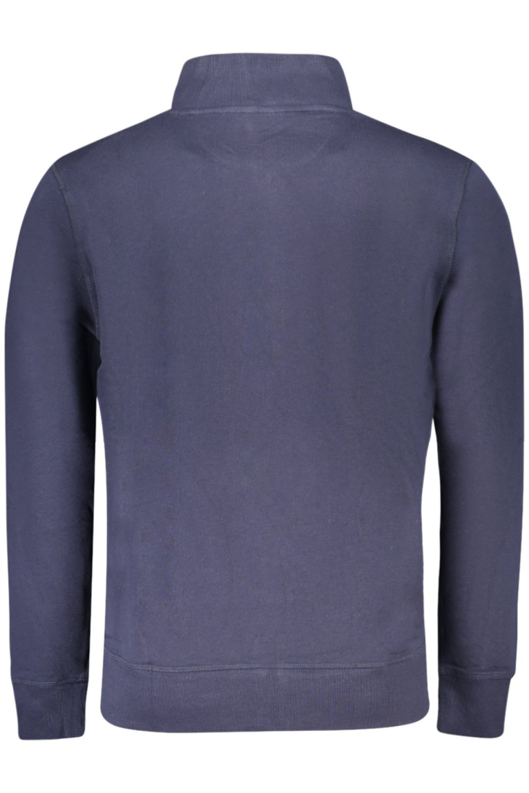 Sweat zippé manches longues bleu