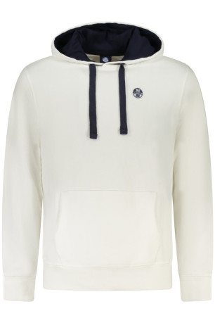 Sweat à capuche zippé manches longues blanc
