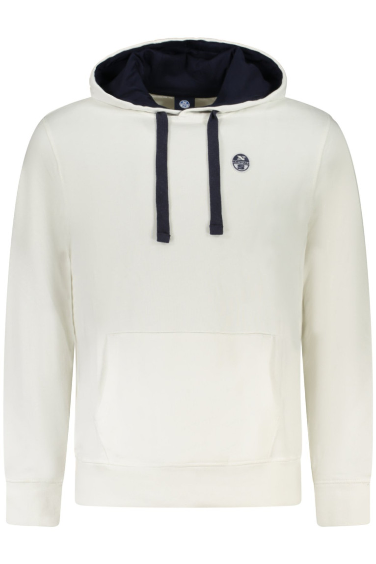 Sweat à capuche zippé manches longues blanc