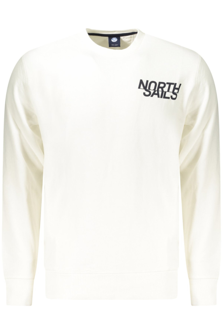 Sweat zippé manches longues blanc