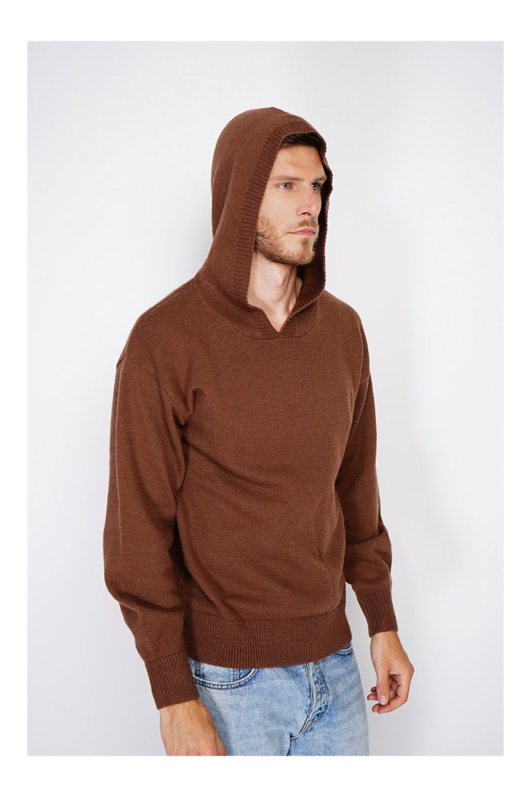 Pull large à capuches à côtes ML C&JO ROYAL CASHMERE